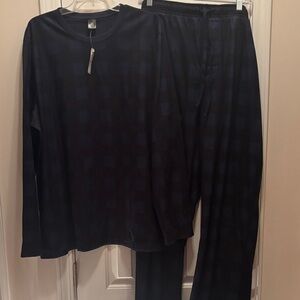 NWT Kohl's Men’s Dark Blue and Black Buffalo Check Pajamas